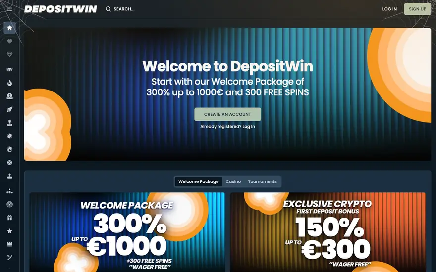 DepositWin lobby