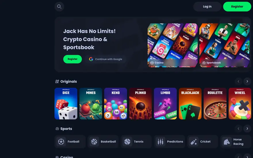 Jack.com (Jackbit) lobby
